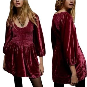 Free People Farrier Velvet Mini Dress